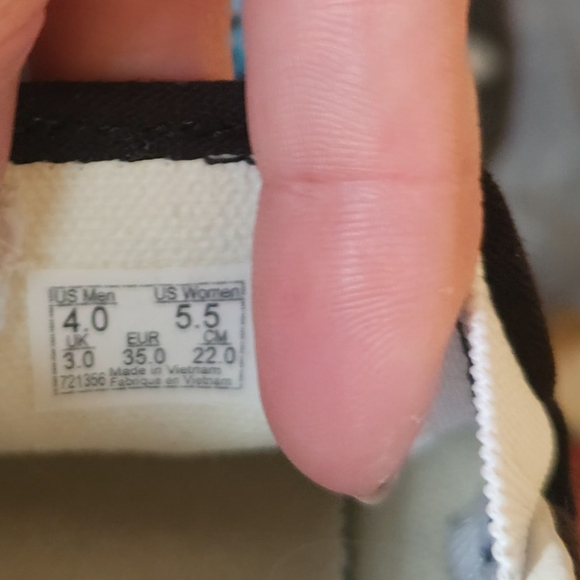 Vans Women's Slip-On Shoes - Blue Butterfly Checkered size 5.5 - Picture 3 of 5